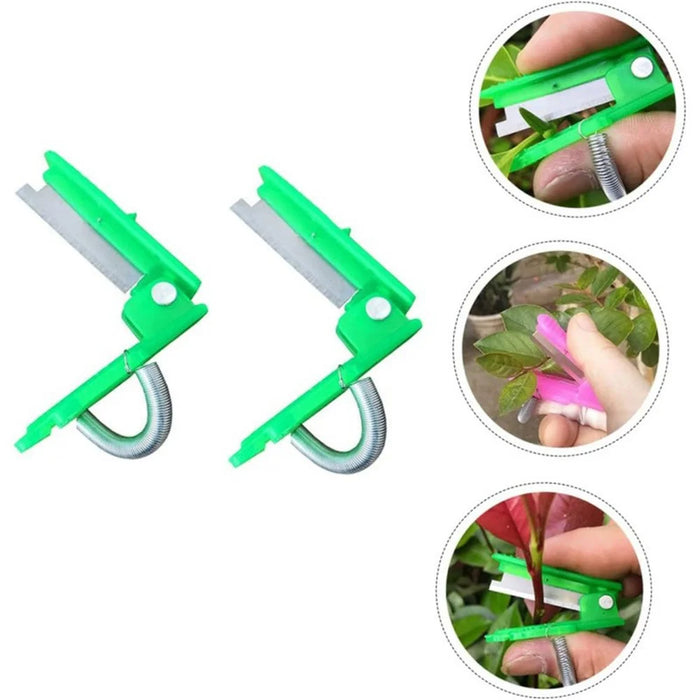 100Pcs Farm Orchard Thumb Knife Garden Pruner Vegetable Fruit Picking Cutter - Green - 6