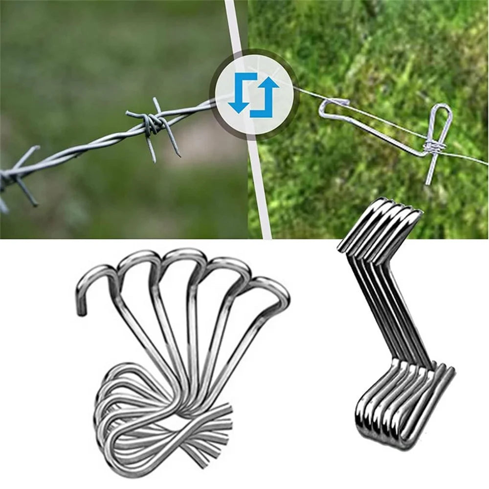 30Pcs Fence Wire Tensioner Garden Yard Metal Fence Wire Fastening Tool with Wrench - 7