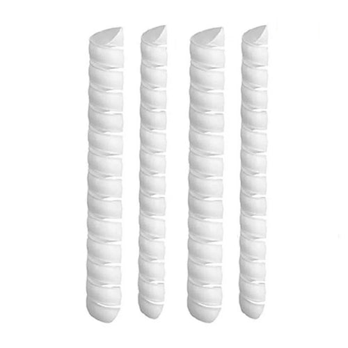 2 Large + 2 Small Tree Trunk Protectors Plastic Tree Trunk Wrap Pipes Bark Guard - White - 1