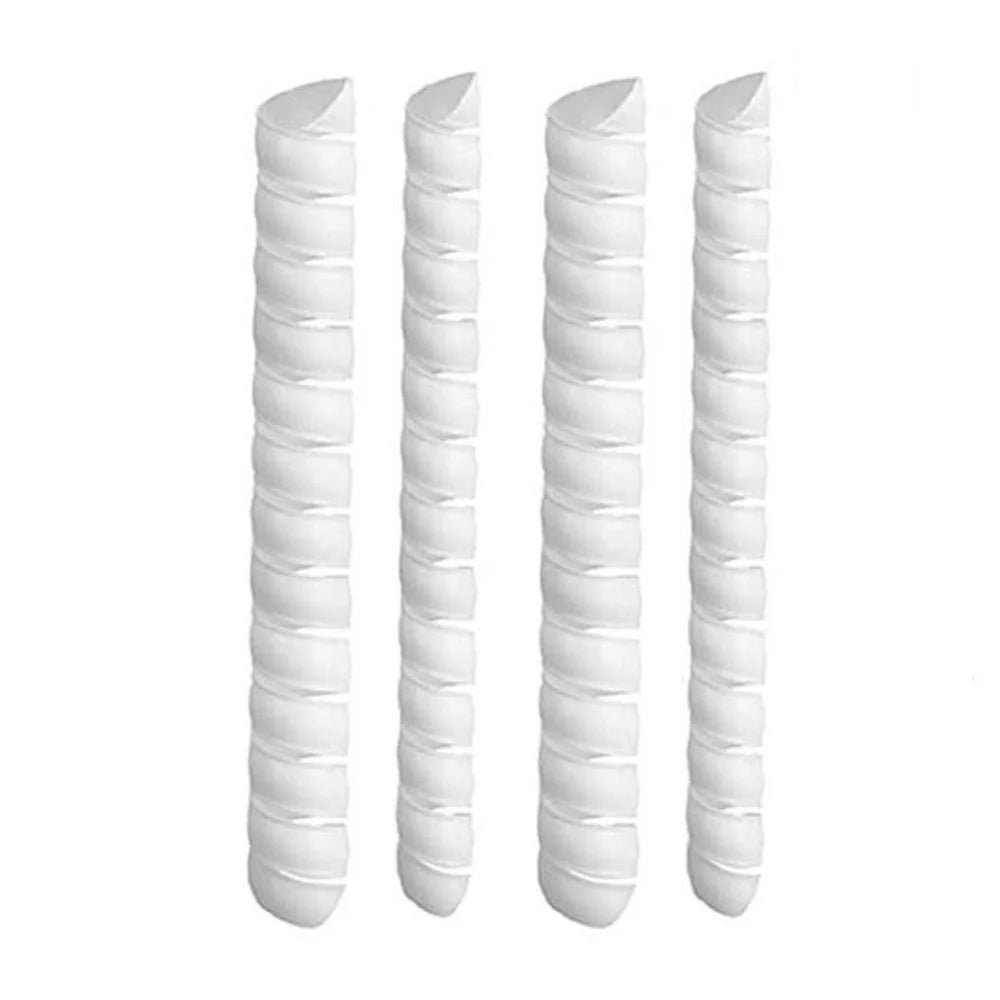 2 Large + 2 Small Tree Trunk Protectors Plastic Tree Trunk Wrap Pipes Bark Guard - White - 1