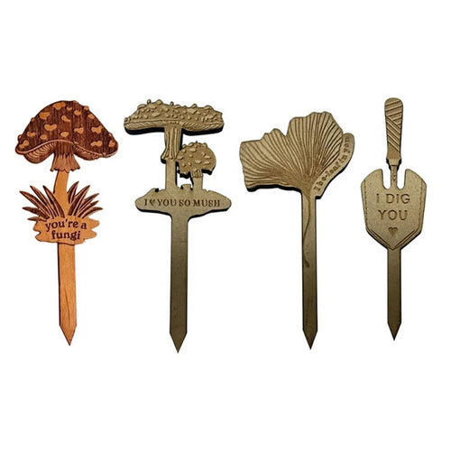 4Pcs Garden Labels Plant Identification Card Sign Tags Potted Bonsai Markers - 1