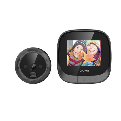 Intelligent DD3 Wireless Doorbell Waterproof Door Bell Chime Kit 2.4 inch HD Cat Eye Monitor - Black - 1