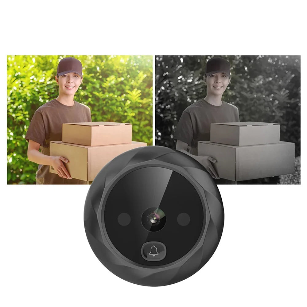 Intelligent DD3 Wireless Doorbell Waterproof Door Bell Chime Kit 2.4 inch HD Cat Eye Monitor - Black - 5