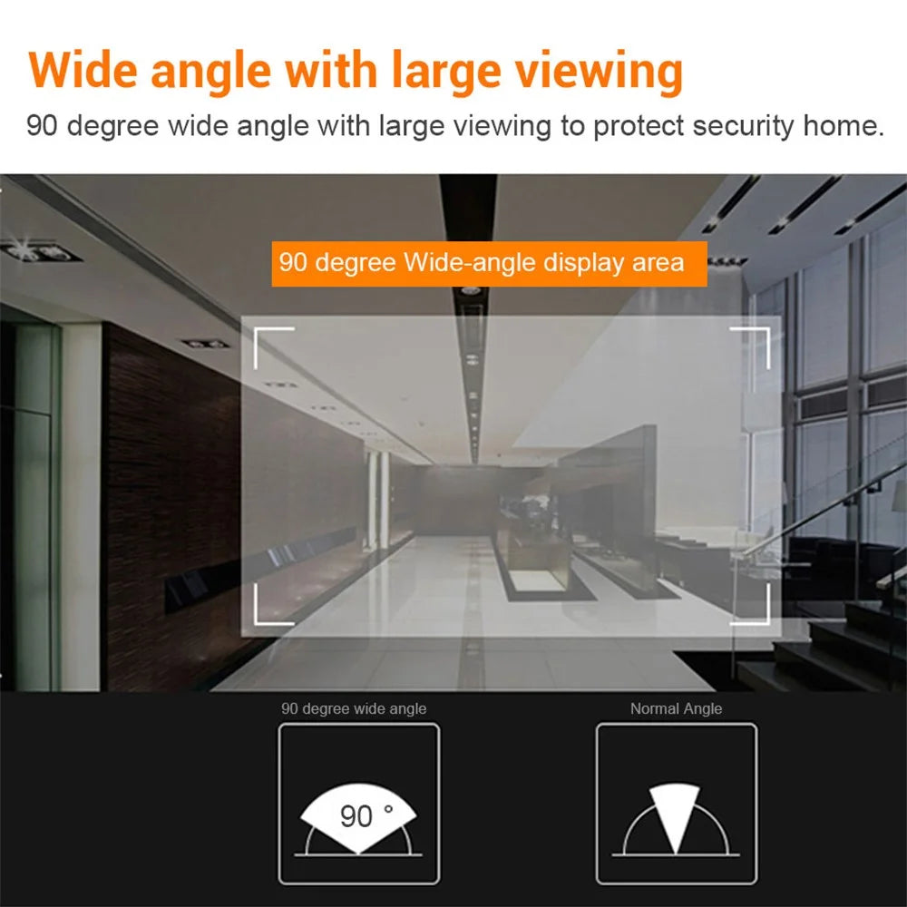C16 2.4 inch Smart Door Viewer 90 Degree Wide Angle Rechargeable Doorbell HD Digital Door Peephole Camera - 5