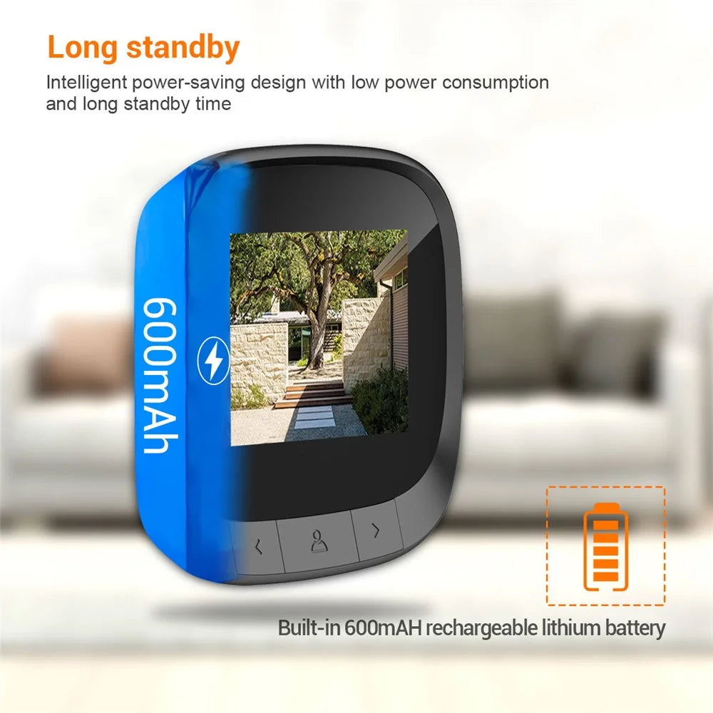 C16 2.4 inch Smart Door Viewer 90 Degree Wide Angle Rechargeable Doorbell HD Digital Door Peephole Camera - 6