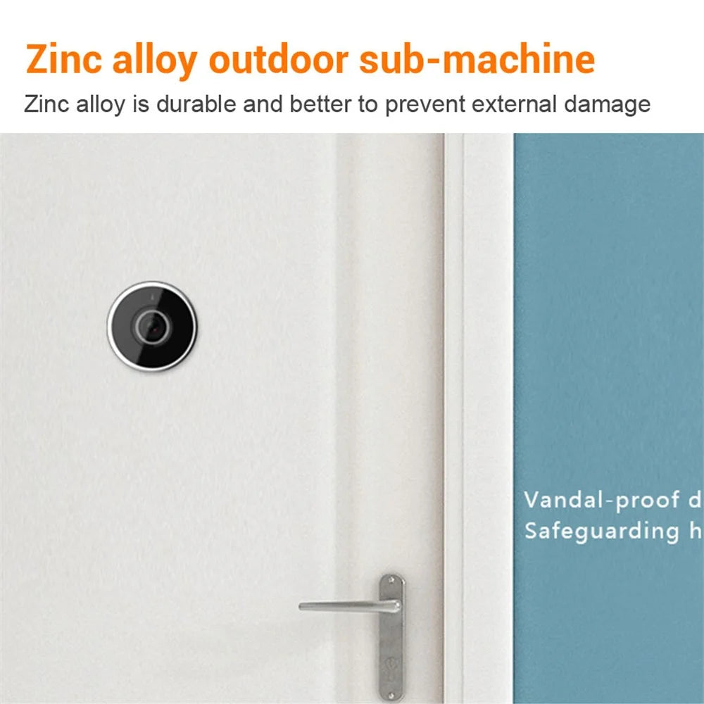 C16 2.4 inch Smart Door Viewer 90 Degree Wide Angle Rechargeable Doorbell HD Digital Door Peephole Camera - 7