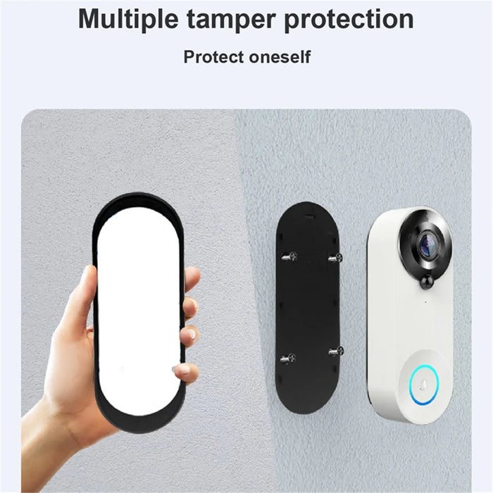 W3 WIFI Smart Doorbell HD 1080P Night Vision PIR Motion Sensor Wireless Video Door Bell Visual Intercom - Black - 5