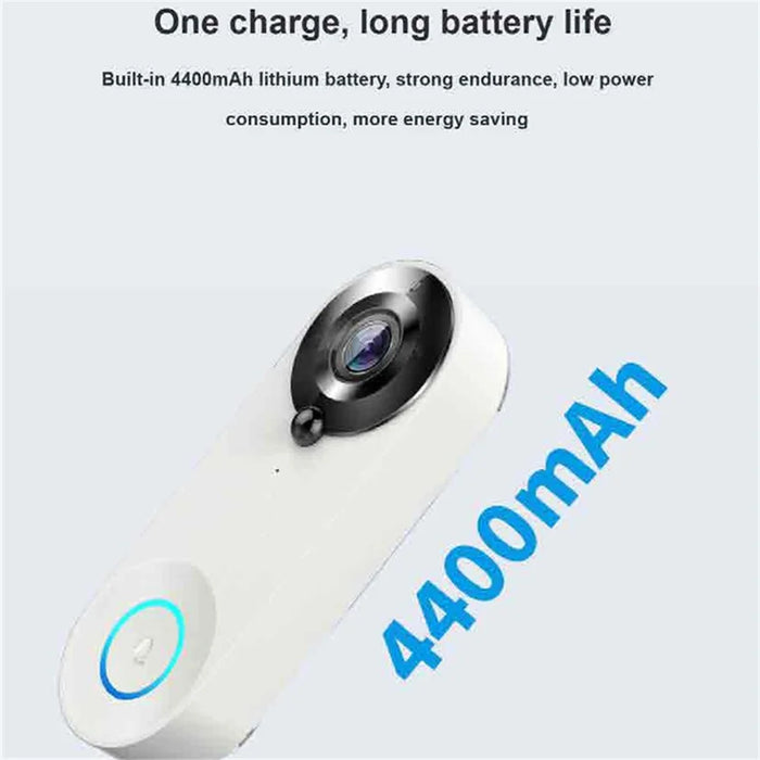 W3 WIFI Smart Doorbell HD 1080P Night Vision PIR Motion Sensor Wireless Video Door Bell Visual Intercom - Black - 6