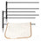 Wall Mounted Horse Saddle Pad Rack with 3 Bars Barn Tack Swinging Blanket Holder Stand - 1