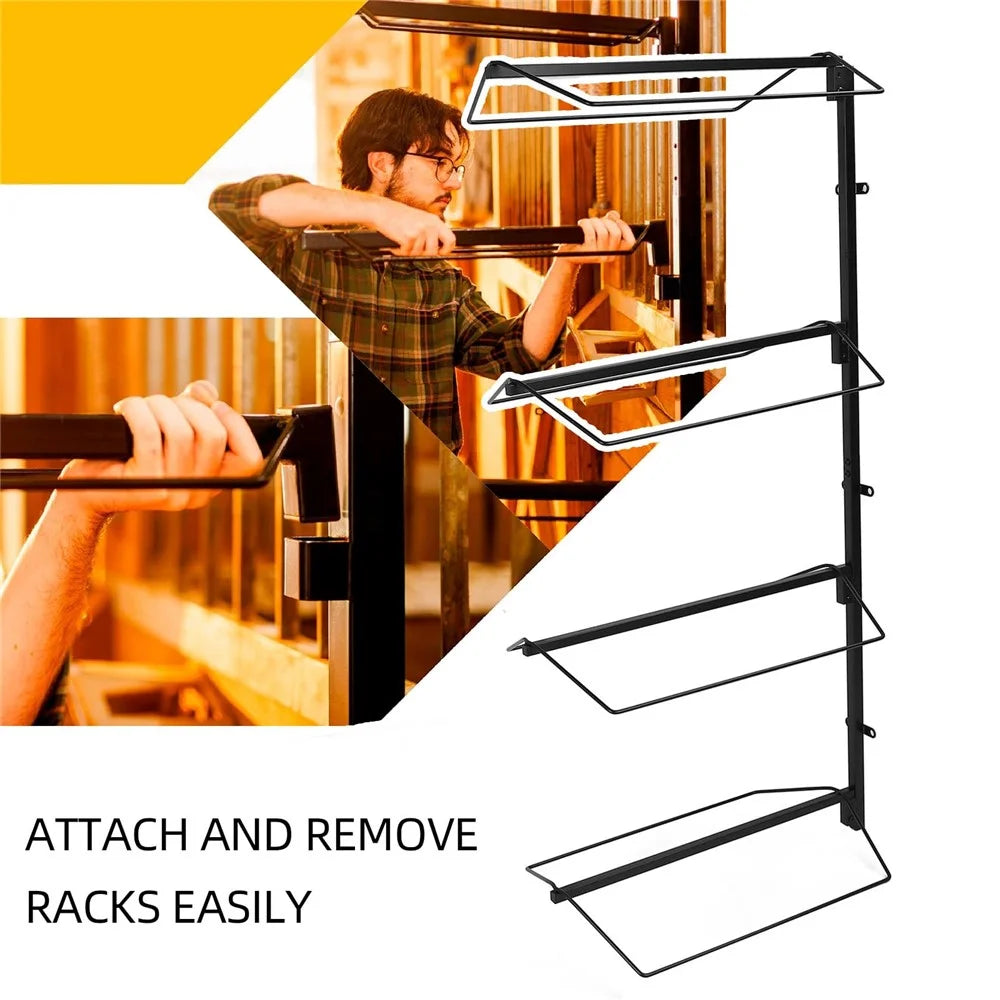 4 Tier Heavy Duty Wall Mount Saddle Rack For Horse Tack Pad Accessories Storage Adjustable Height - 3