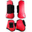 4Pcs / Set Equestrian Show Jumping Horse Leg Boots PU Padded Thick Neoprene Lining Shock Absorption Leg Protectors - Red / M - 1