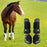 4Pcs / Set Equestrian Show Jumping Horse Leg Boots PU Padded Thick Neoprene Lining Shock Absorption Leg Protectors - Red / M - 3