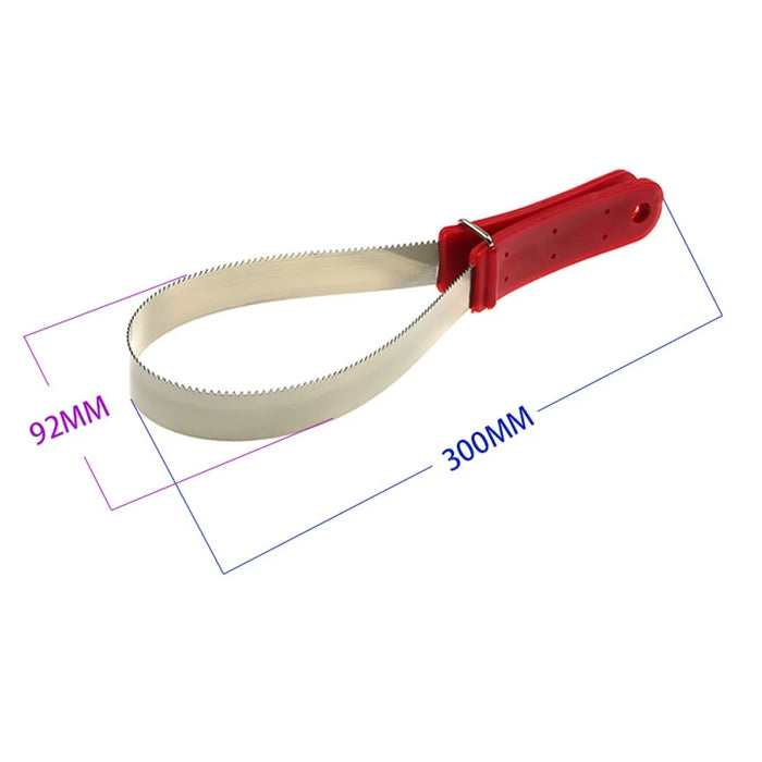 Stainless Steel Horse Sweat Scraper Itching Relief Grooming Shedding Tool with Teeth - Red - 6