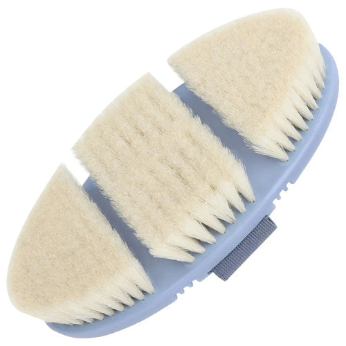 Equestrian Grooming Brush Horse Care Elastic Band Hand-Held Brush for Cleaning / Bathing - Wool Bristles - 1