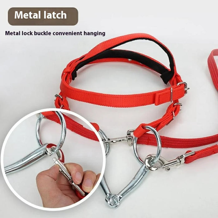Horse Riding Halter Rope Equestrian Headgear 1.3m Nylon Bridle Rein for Precise Control - 4