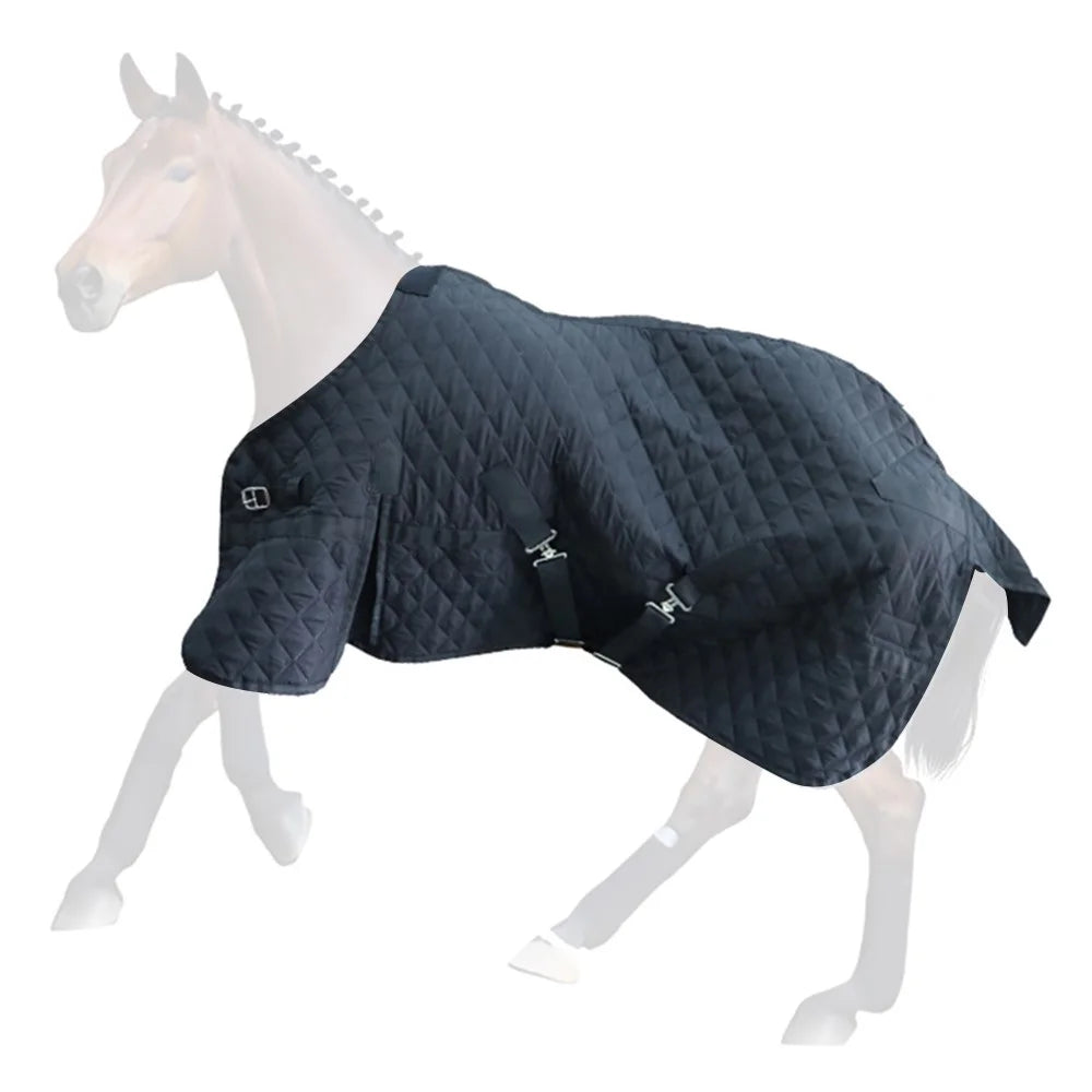 Adjustable Warm Horse Blanket Breathable Comfortable Polyester Quilted Fabric Equestrian Gear - 1