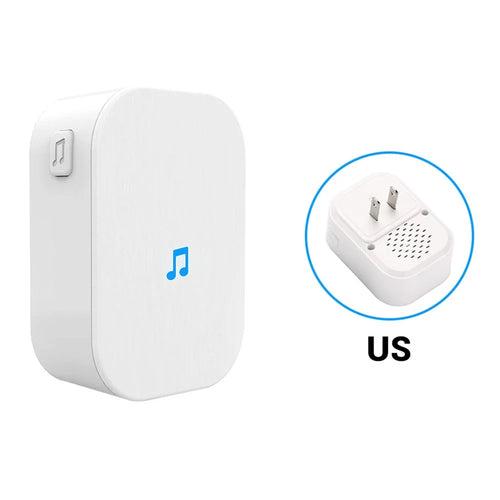 433MHz Plug-in Chime Wireless Video Doorbell Adjustable Volume Music Selection Ding-Dong Door Bell - White US Plug - 1
