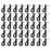 40Pcs Q-Hanger Screw Hooks ABS+Stainless Steel Outdoor Hangers for Hanging String Lights - Black - 1