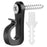 40Pcs Q-Hanger Screw Hooks ABS+Stainless Steel Outdoor Hangers for Hanging String Lights - Black - 2