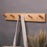 5-hook Solid Beech Wood Wall Hanger Keychain Coat Hook Rack Home Decoration (ST) - Wood Color - 6