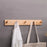 5-hook Solid Beech Wood Wall Hanger Keychain Coat Hook Rack Home Decoration (ST) - Wood Color - 7