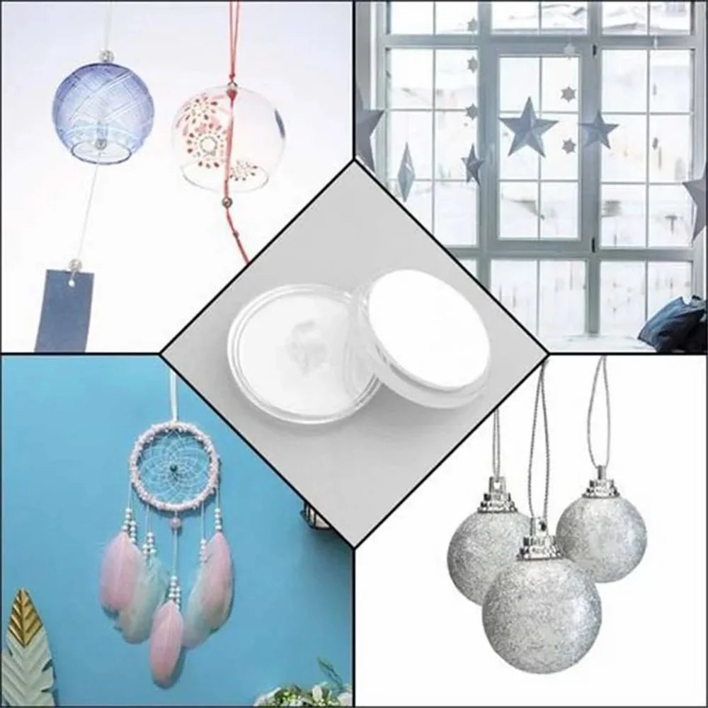 20Pcs 2cm Ceiling Disc Sticky Hanger Plastic Wall Sticky Hook Ornament Lamp Transparent Ceiling Hooks - 4
