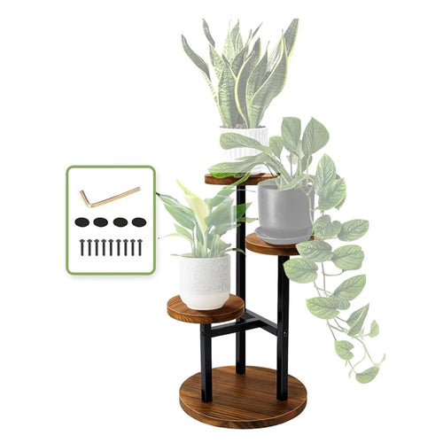 3 Tier Plant Stand for Living Room Balcony Decorative Succulents Flowers Display Shelf - 1