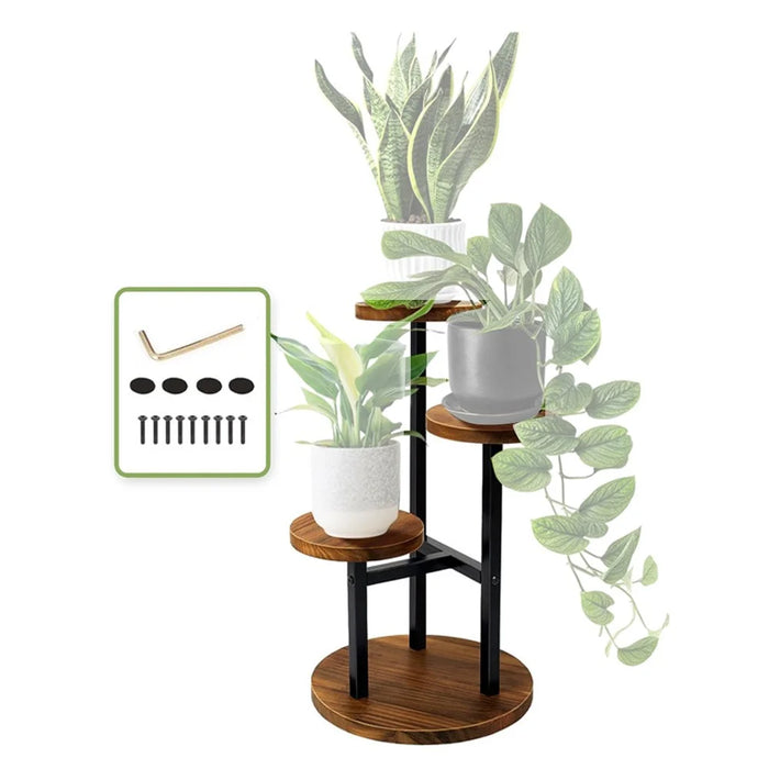 3 Tier Plant Stand for Living Room Balcony Decorative Succulents Flowers Display Shelf - 1