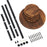 Four-Tier Plant Stand Wood+Metal Living Room Balcony Succulent Flower Pot Holder Display Rack - 2