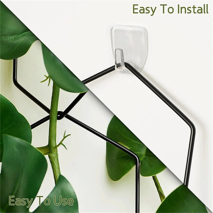 18Pcs Plant Support Trellis DIY Climbing Plant Wall Decor Hexagonal Chain Link Grid - 3