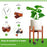 Wooden Plant Stand with Wheels Rolling Flower Pot Holder for Indoor Outdoor Balcony - Reddish Brown - 2