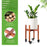 Wooden Plant Stand with Wheels Rolling Flower Pot Holder for Indoor Outdoor Balcony - Reddish Brown - 3