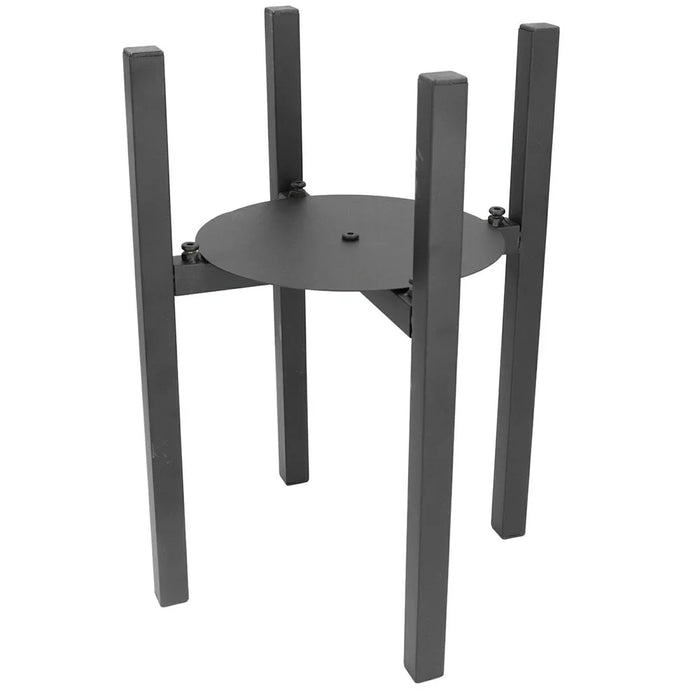 Cross Square Iron Tube Retractable Plant Stand with Round Tray Flower Pot Holder Garden Home Decor - 5