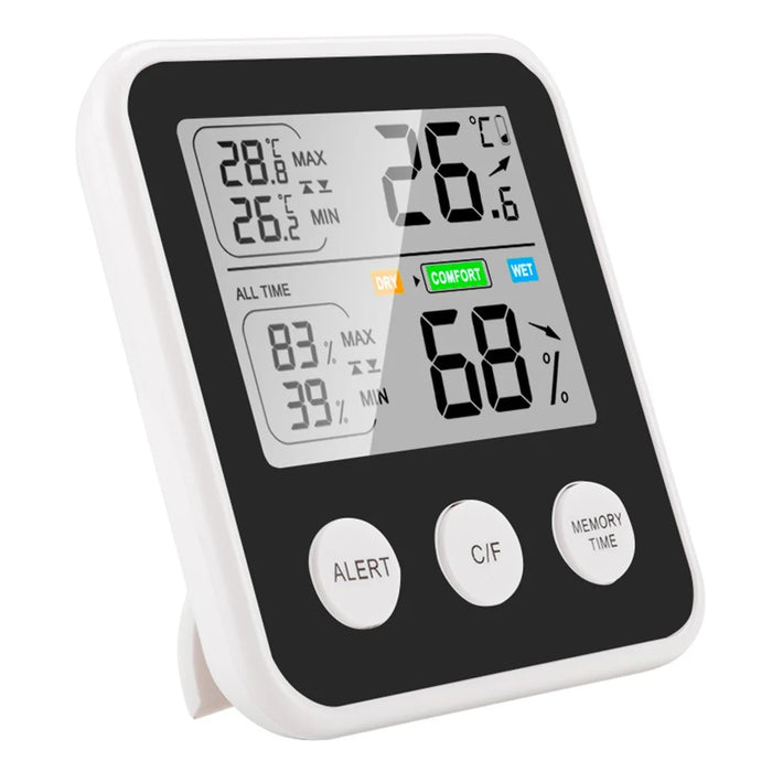 TS-9909 High Precision Digital Display Hygrometer Thermometer Indoor Temperature and Humidity Meter - Black - 2