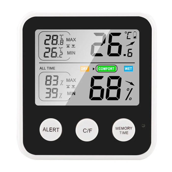 TS-9909 High Precision Digital Display Hygrometer Thermometer Indoor Temperature and Humidity Meter - Black - 3