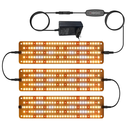 12V 3-Panel Plant Growing Light Plant Shelf Seedling Growth Fill Light, EU Plug - Warm Light - 1