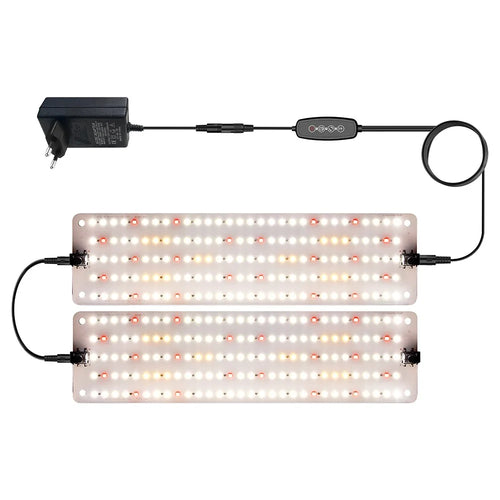 12V 2-Panel Plant Growing Light Potted Plants Shelf Seedling Growth Fill Light, EU Plug - Cold Light - 1