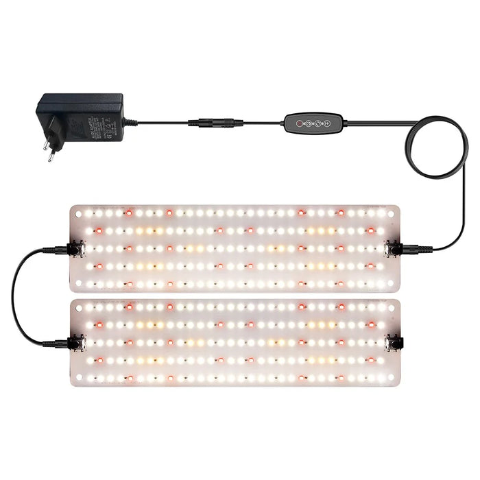 12V 2-Panel Plant Growing Light Potted Plants Shelf Seedling Growth Fill Light, EU Plug - Cold Light - 1