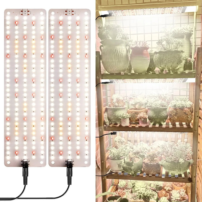 12V 2-Panel Plant Growing Light Potted Plants Shelf Seedling Growth Fill Light, EU Plug - Cold Light - 3