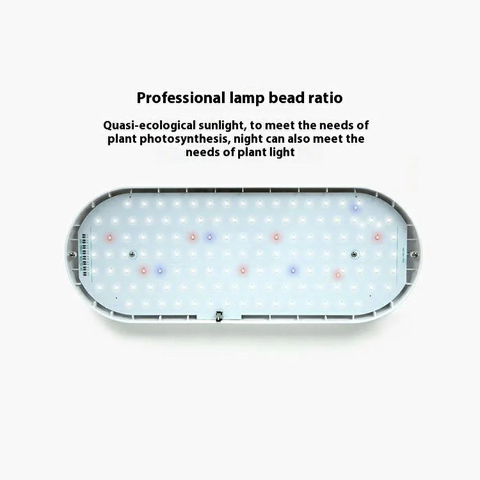 Halo-01 Aluminum Alloy ABS Desktop Plant Light Succulents Timing Full Spectrum Grow Lamp - EU Plug - 6