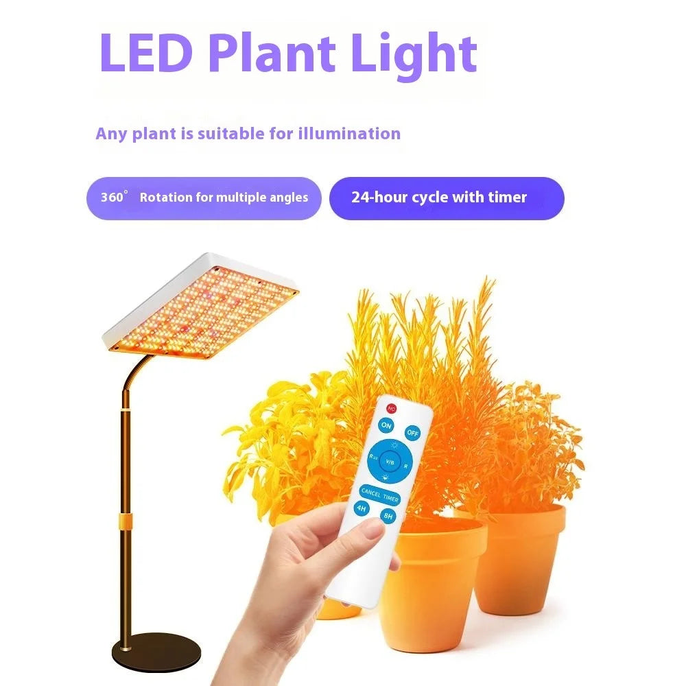 Full Spectrum LED Plant Grow Light with Desktop Stand Veg Bloom Mode Stepless Dimming Growing Lamp, Style F - US Plug - 2