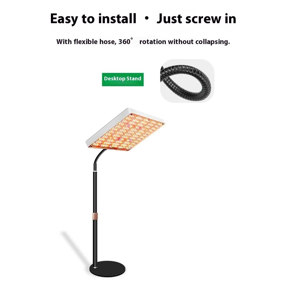 Full Spectrum LED Plant Grow Light with Desktop Stand Veg Bloom Mode Stepless Dimming Growing Lamp, Style F - US Plug - 3