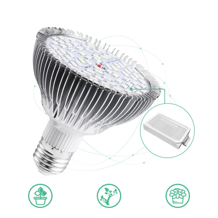 40 LEDs E27 Phytolamp with 5730 LED Chips Full Spectrum Indoor Plant Grow Bulb - 3