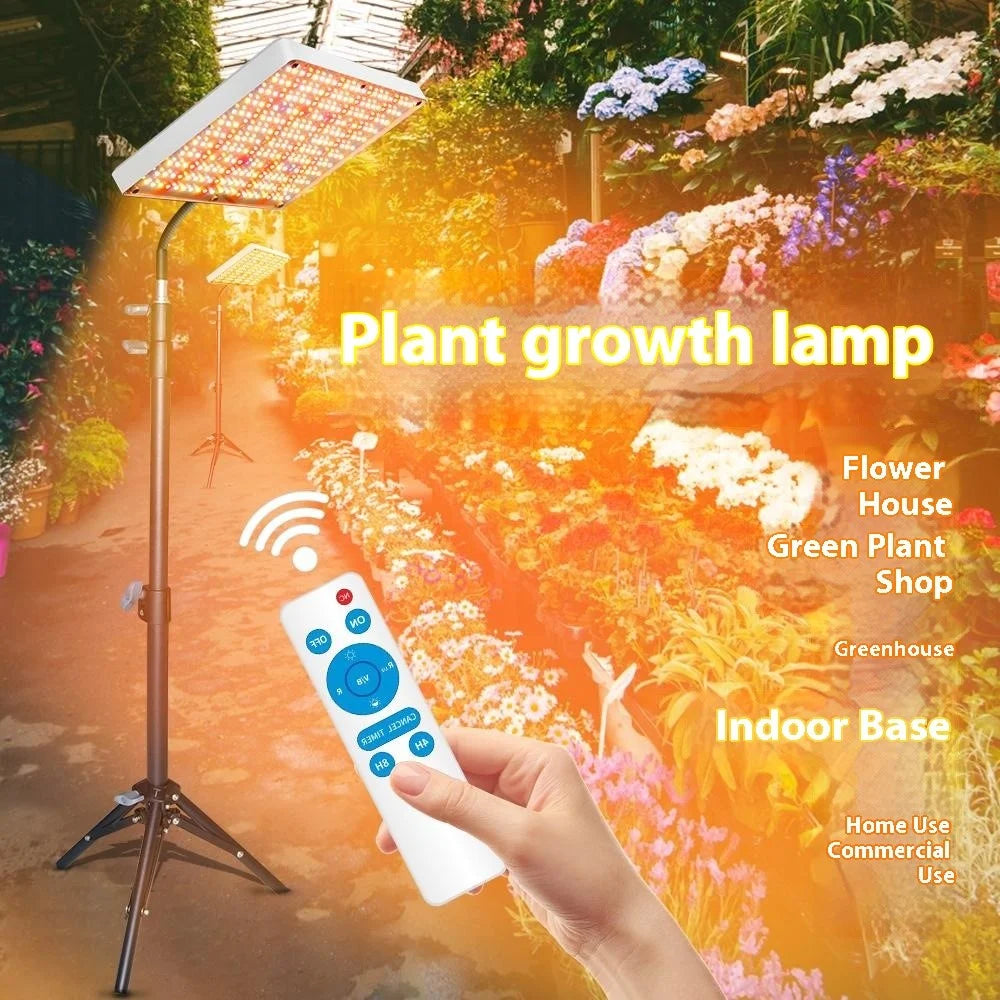 Full Spectrum LED Plant Grow Light with Floor Tripod Veg Bloom Mode Stepless Dimming Growing Lamp, Style F - US Plug - 6