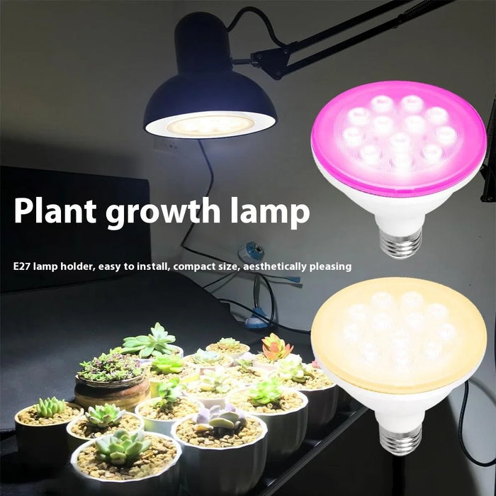 12-LED 11W High Efficiency E27 Base PAR LED Grow Light for Plants Indoor Growth Lamp - Warm Light - 5