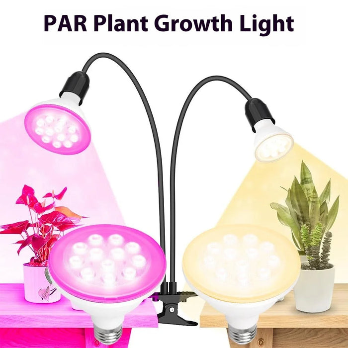 12-LED 11W High Efficiency E27 Base PAR LED Grow Light for Plants Indoor Growth Lamp - Warm Light - 7