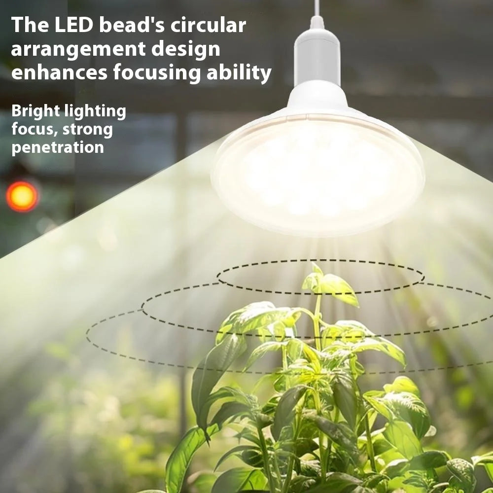18-LED 15W High Efficiency E27 Base PAR LED Grow Light for Plants Indoor Growth Lamp - Warm Light - 5