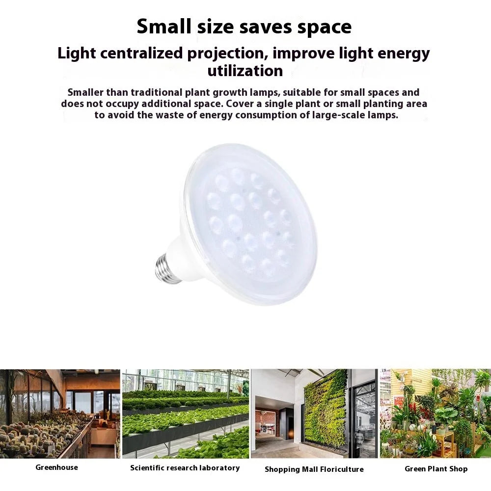 18-LED 15W High Efficiency E27 Base PAR LED Grow Light for Plants Indoor Growth Lamp - Warm Light - 6