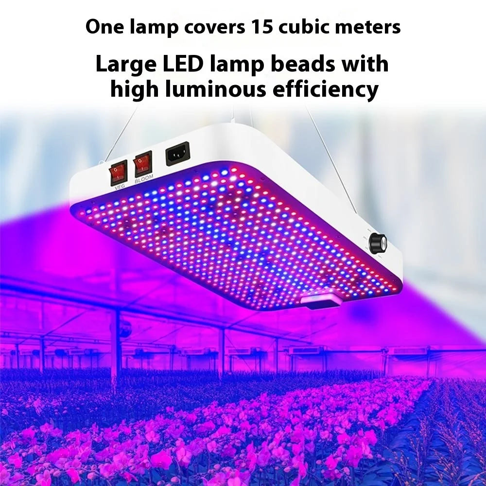 Adjustable Modes Dimmable Full Spectrum Plant Grow Light 556 LEDs Indoor Plants Growth Lamp, Large Size - EU Plug - 4