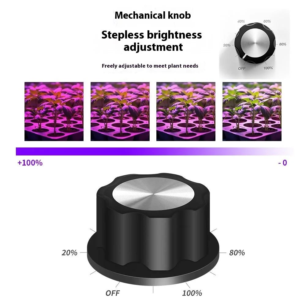 Small Size D Style 566 LEDs Sunlight Simulation Dimmable Plant Grow Light for Indoor Plants Hydroponic Greenhouse - US Plug - 6